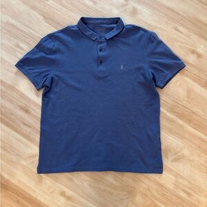 AllSaints Slim Fit Blue Polo XL